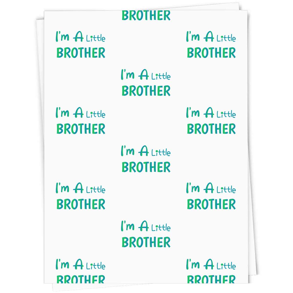 A1 'I'm A Little Brother' Gift Wrap / Wrapping Paper Sheet (GI00107943)