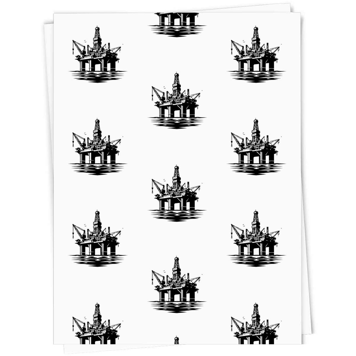A1 'Offshore Oil Rig' Gift Wrap / Wrapping Paper Sheet (GI00108495)