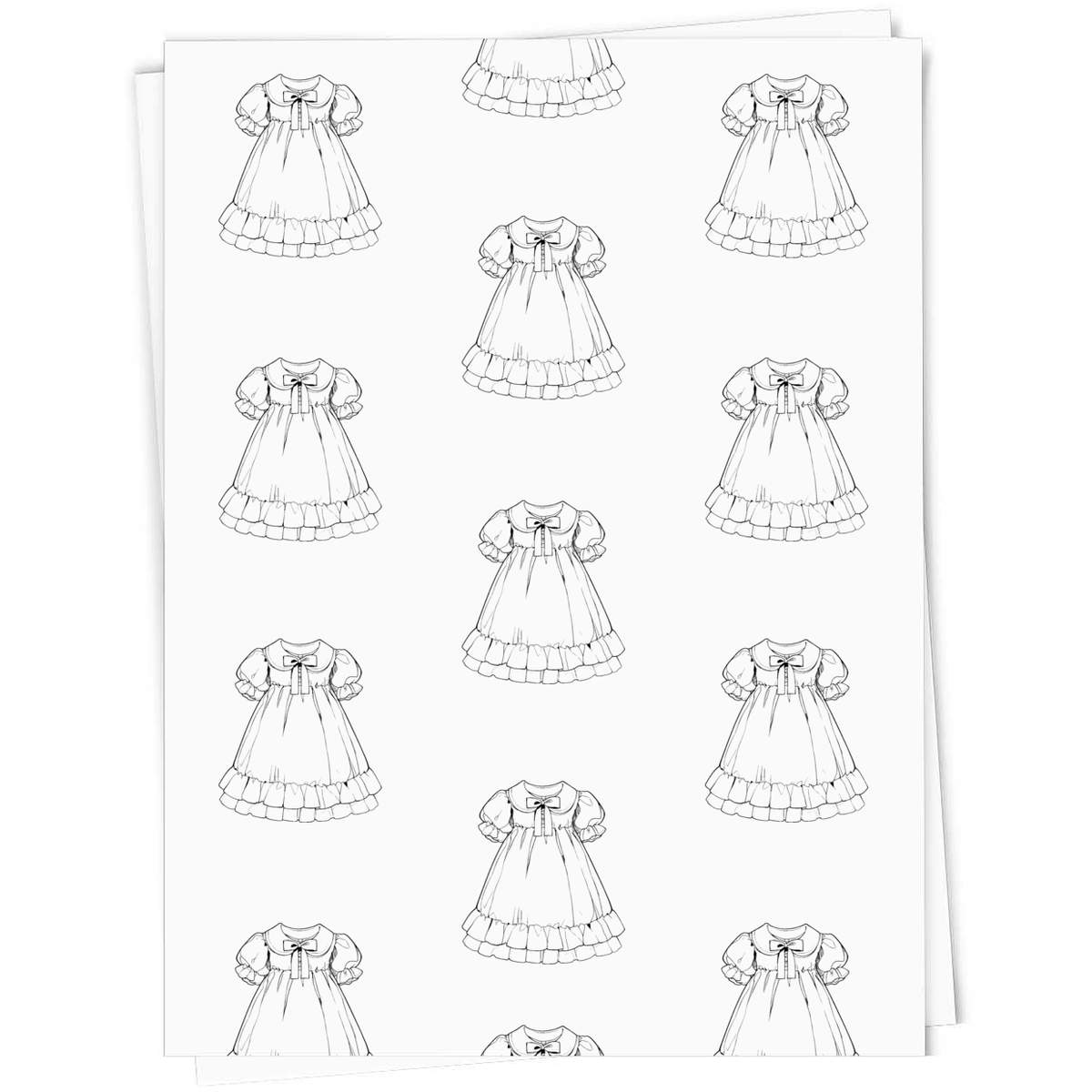 'Vintage Child Dress with Bow' Gift Wrap / Wrapping Paper / Gift Tags (GI053907)