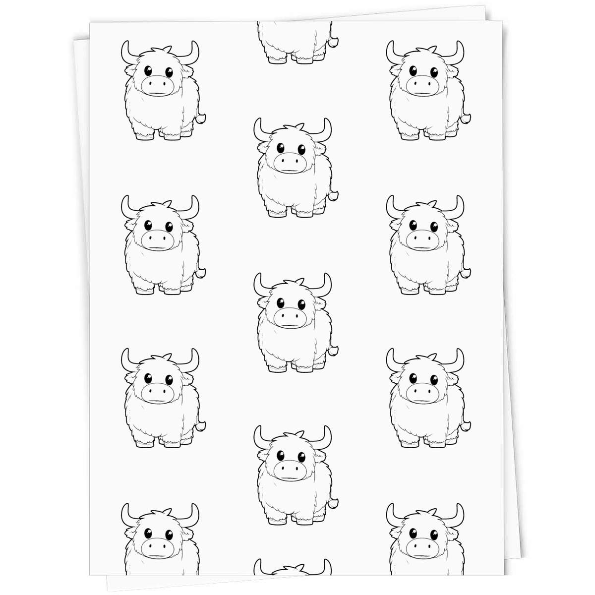 'Cute Highland Cow' Gift Wrap / Wrapping Paper / Gift Tags (GI053947)
