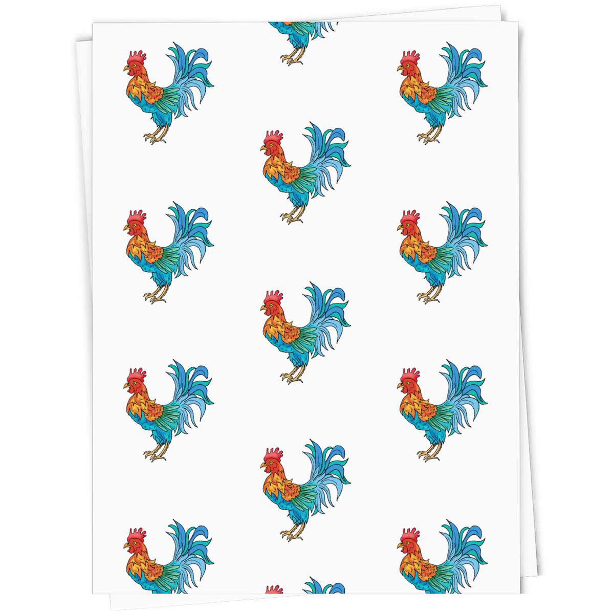 'Colourful Rooster' Gift Wrap / Wrapping Paper / Gift Tags (GI054026)