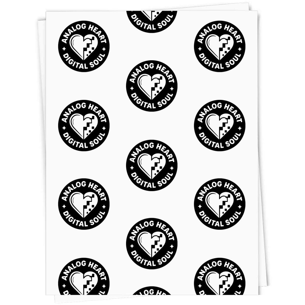 'Analogue Heart, Digital Soul' Gift Wrap / Wrapping Paper / Gift Tags (GI054150)