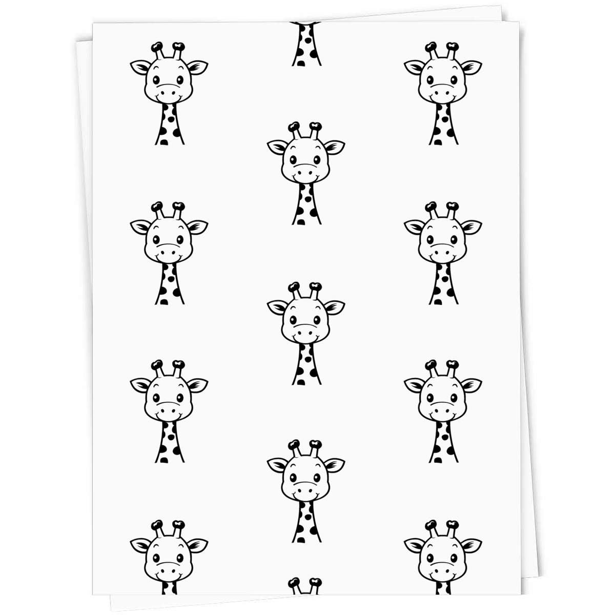 'Cute Giraffe Portrait' Gift Wrap / Wrapping Paper / Gift Tags (GI055218)