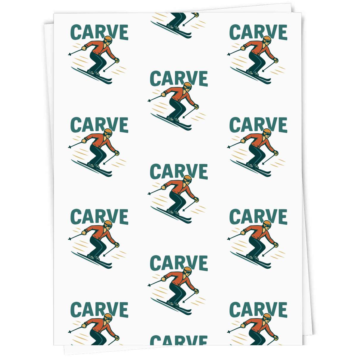 'Skiing Carve the Mountain' Gift Wrap / Wrapping Paper / Gift Tags (GI055345)