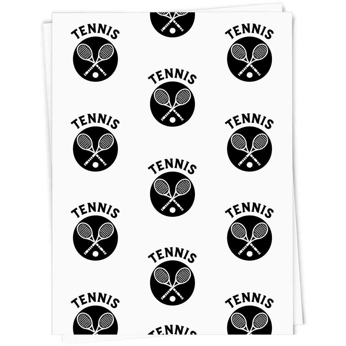 'Tennis Rackets' Gift Wrapping Paper Sheet - 91cm x 61cm - Present Paper for Birthdays, Christmas and Special Occasions (GI00111523)
