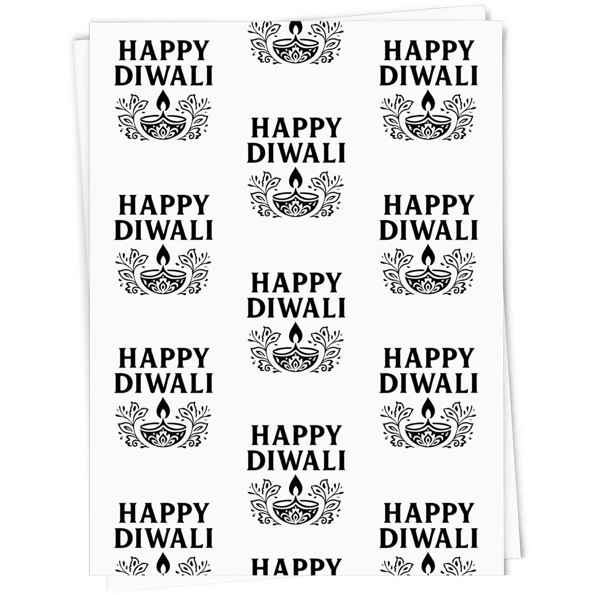 A1 'Happy Diwali Festival Design' Gift Wrap / Wrapping Paper Sheet (GI00111583)