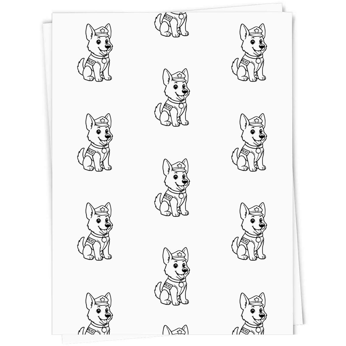 A1 'German Shepherd Police Dog' Gift Wrap / Wrapping Paper Sheet (GI00112235)