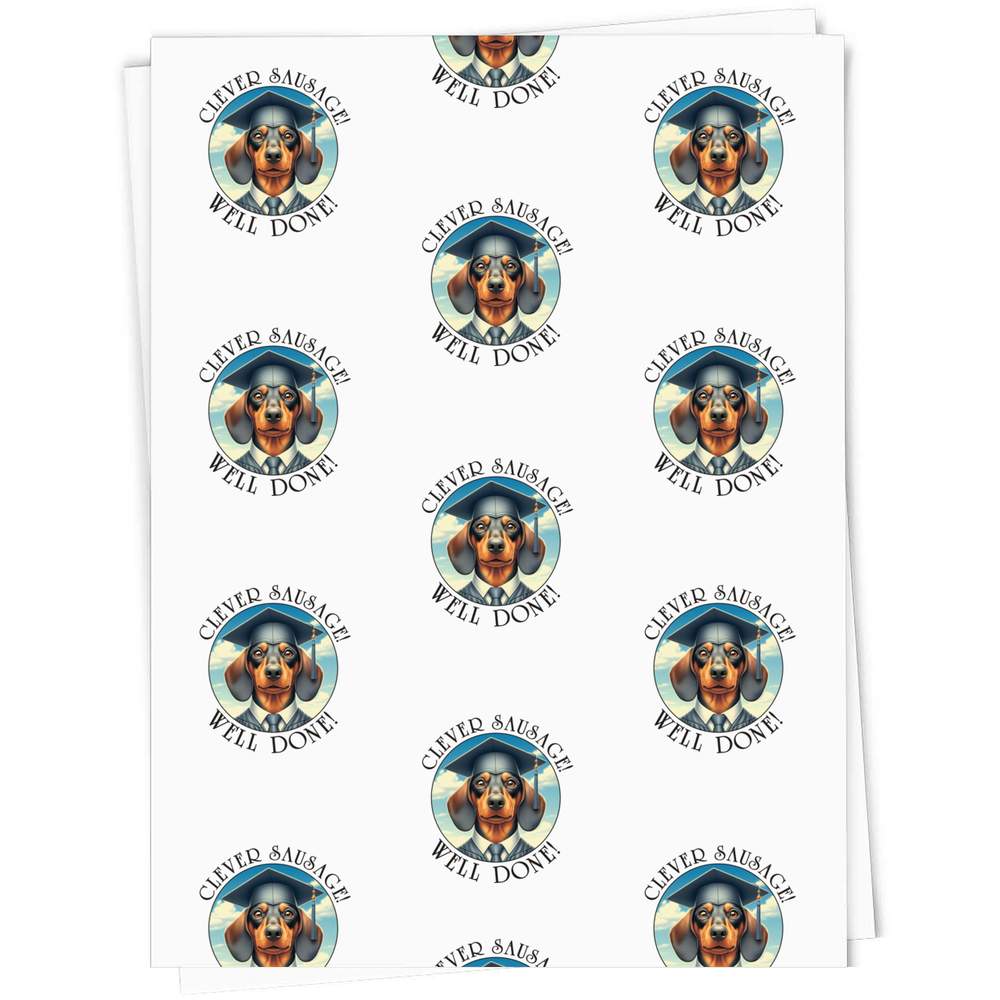 'Dachshund Graduation' Gift Wrap / Wrapping Paper / Gift Tags (GI055937) - Picture 5 of 12