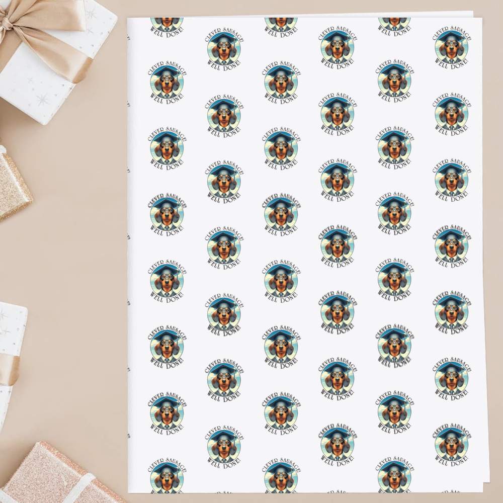 'Dachshund Graduation' Gift Wrap / Wrapping Paper / Gift Tags (GI055937) - Picture 8 of 12