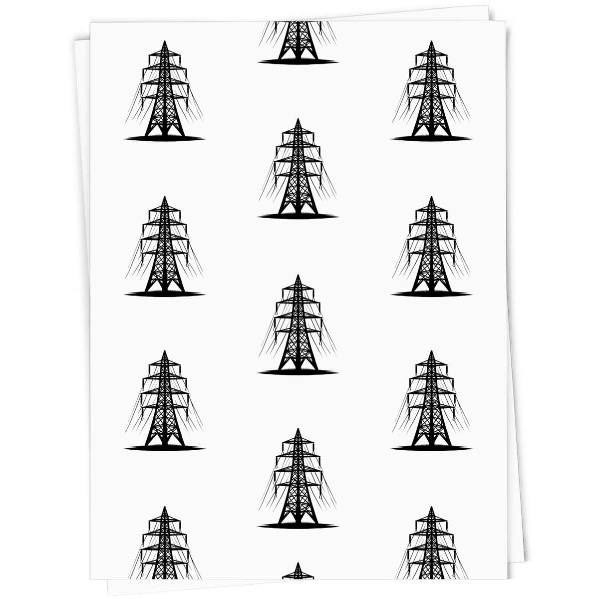 'Electricity Pylon' Gift Wrapping Paper Sheet - 91cm x 61cm - Present Paper for Birthdays, Christmas and Special Occasions (GI00113329)