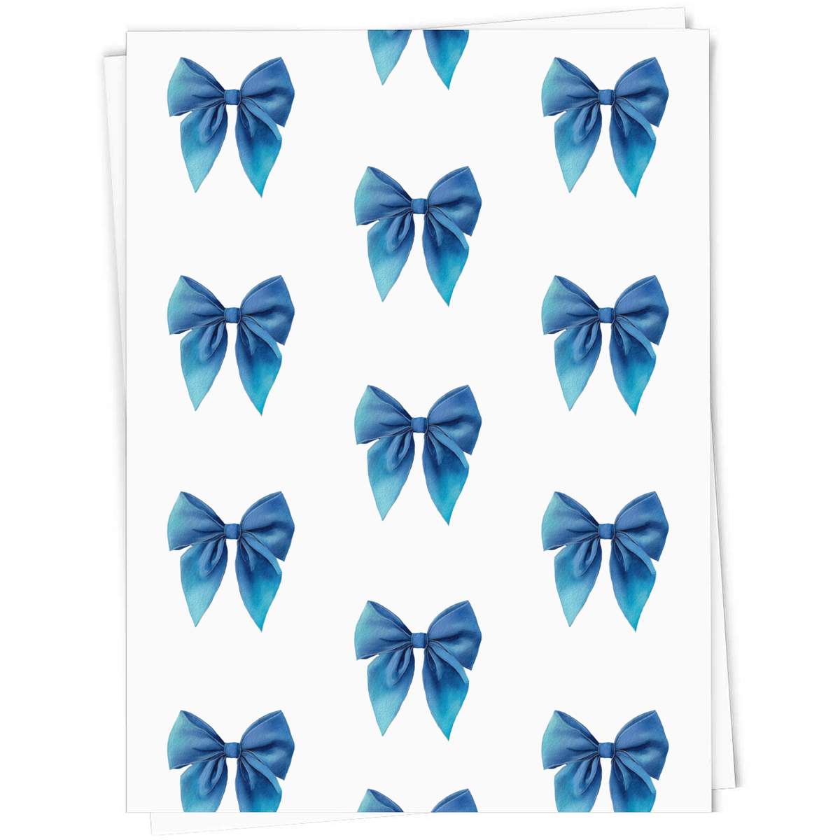 'Blue Bow' Gift Wrap / Wrapping Paper / Gift Tags (GI056914)