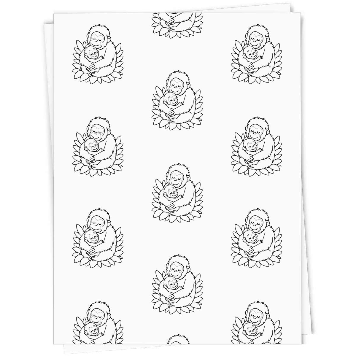 'Orangutan Mother & Baby' Gift Wrap / Wrapping Paper / Gift Tags (GI056990)