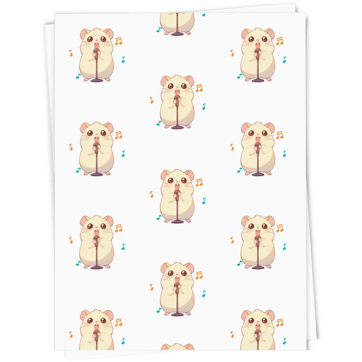 'Cute Hamster Singing' Gift Wrap / Wrapping Paper / Gift Tags (GI057376)