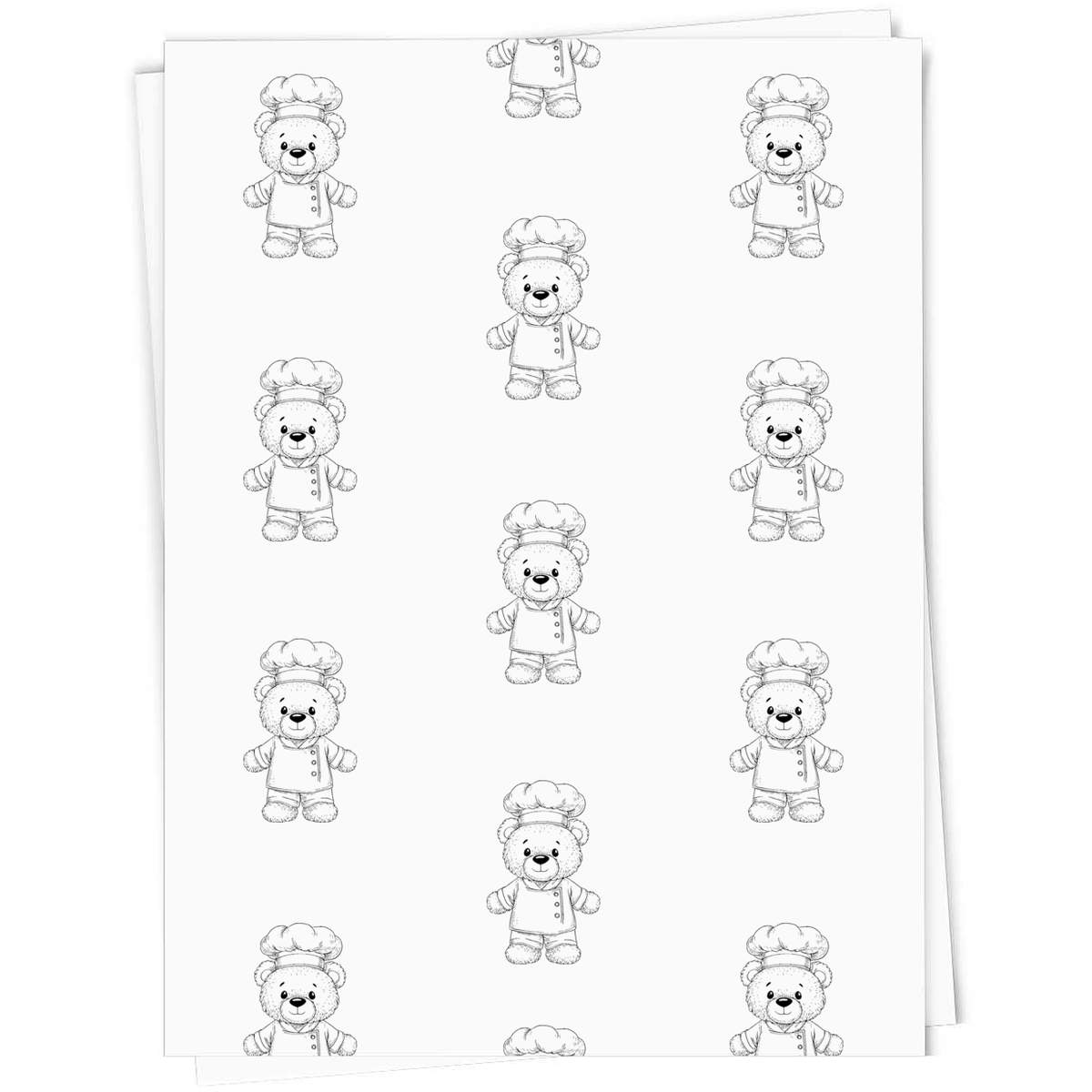 'Cute Teddy Bear Chef' Gift Wrap / Wrapping Paper / Gift Tags (GI057556)
