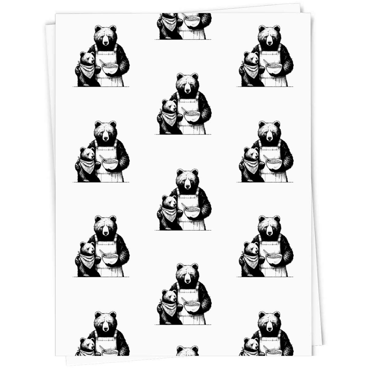 A1 'Mama Bear With Porridge' Gift Wrap / Wrapping Paper Sheet (GI00122768)