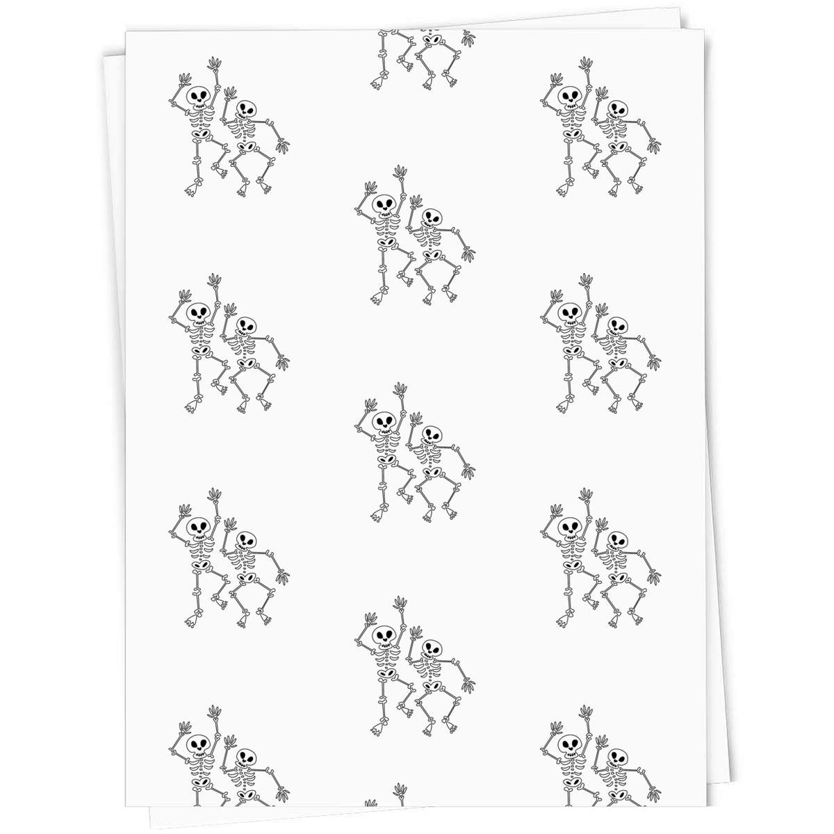 5 x A1 'Dancing Skeletons' Gift Wrap  / Wrapping Paper Sheets (GI00005790)