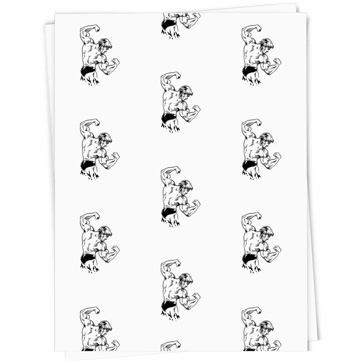 5 x A1 'Body Builder' Gift Wrap  / Wrapping Paper Sheets (GI00018506)