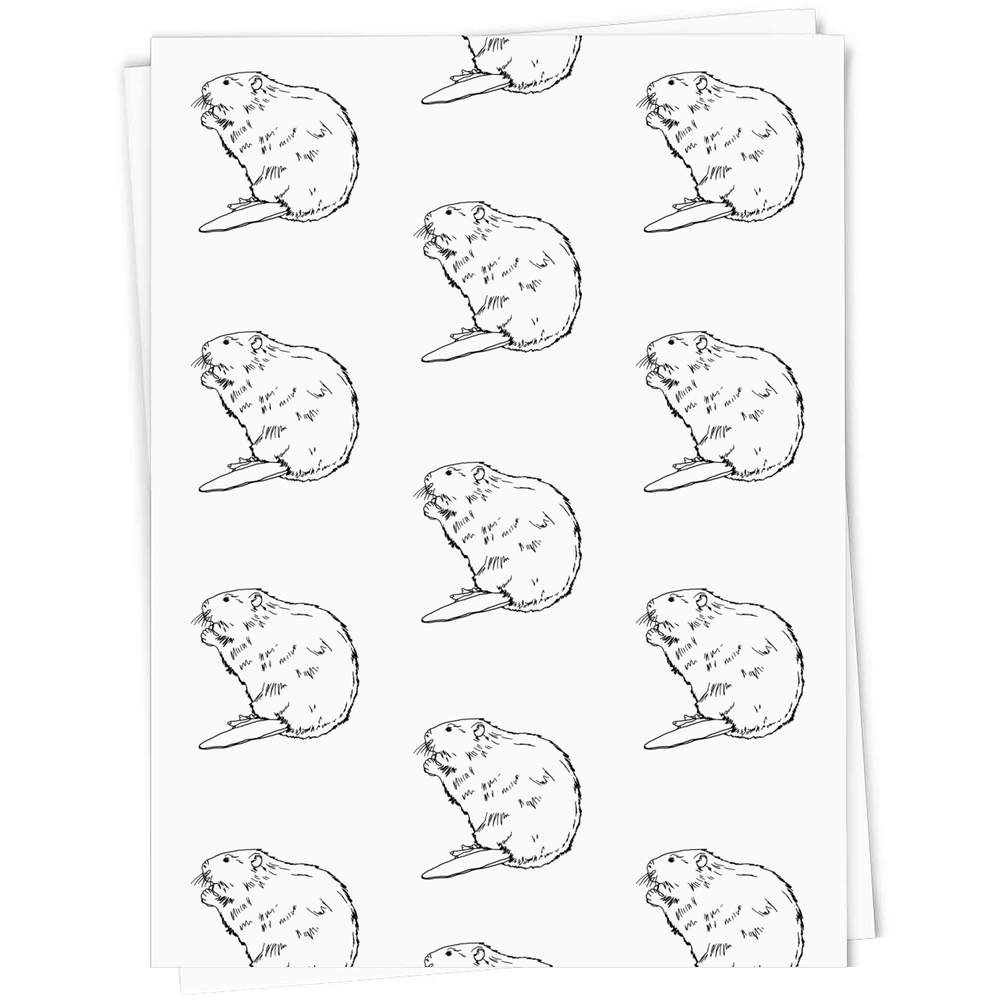 Emballage cadeau / papier demballage offres / étiquettes cadeaux « castor » (GI027713)