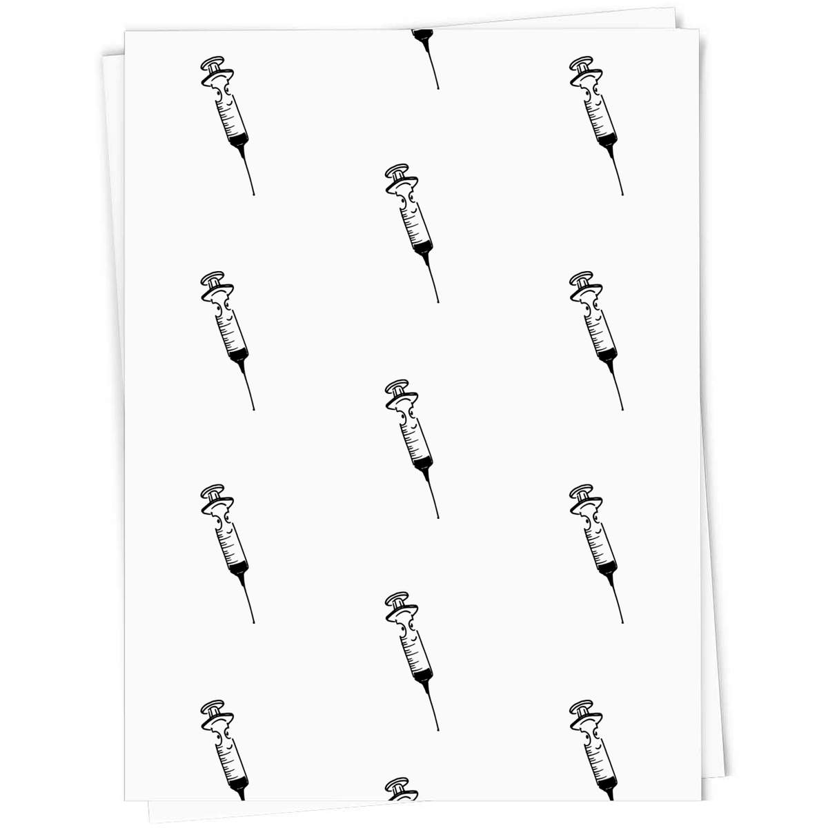 5 x 'Happy Medical Needle' Gift Wrapping Paper Sheets - 91cm x 61cm - Present Paper for Birthdays, Christmas and Special Occasions (GI00022818)