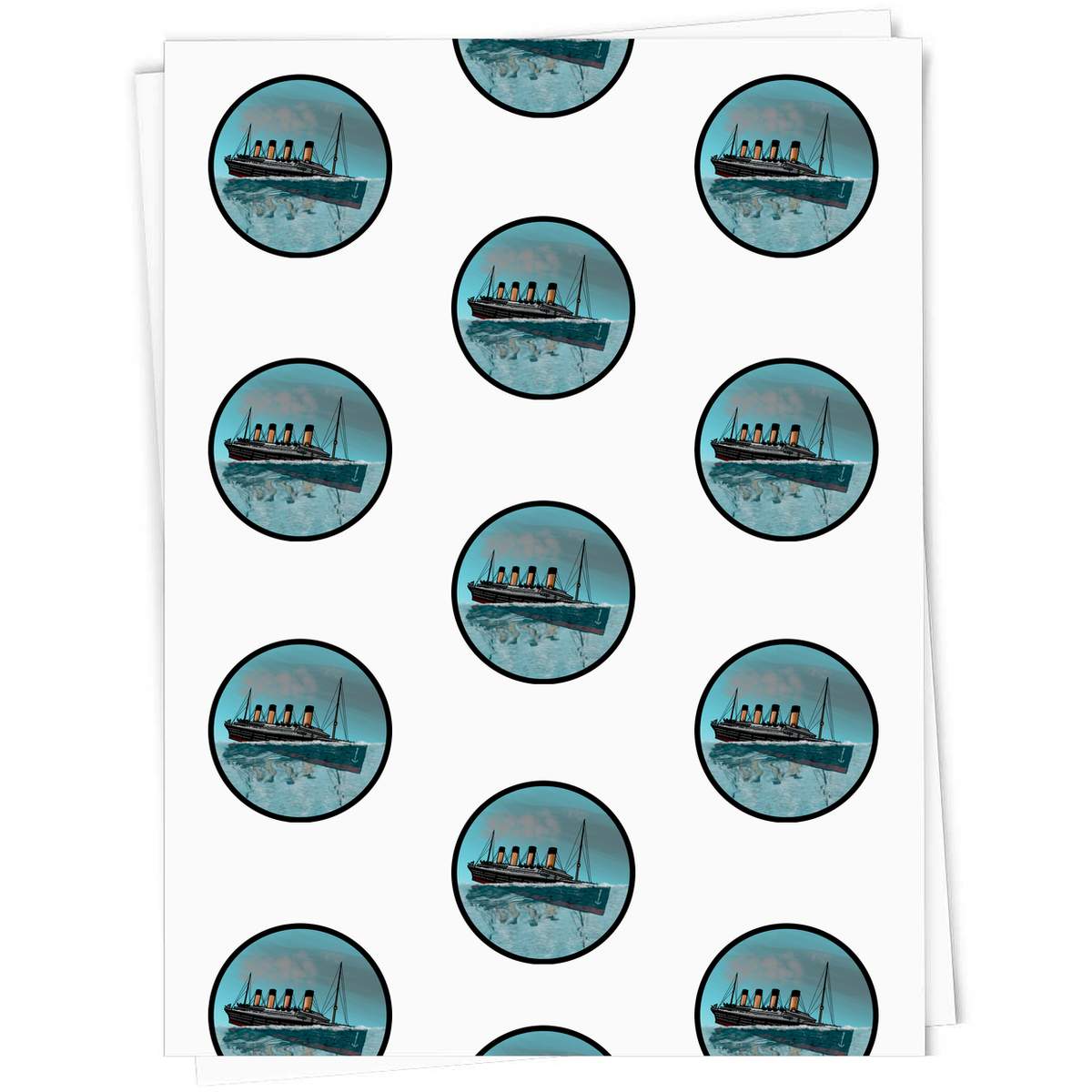 5 x A1 'Sinking Titanic Motif' Gift Wrap  / Wrapping Paper Sheets (GI00022868)
