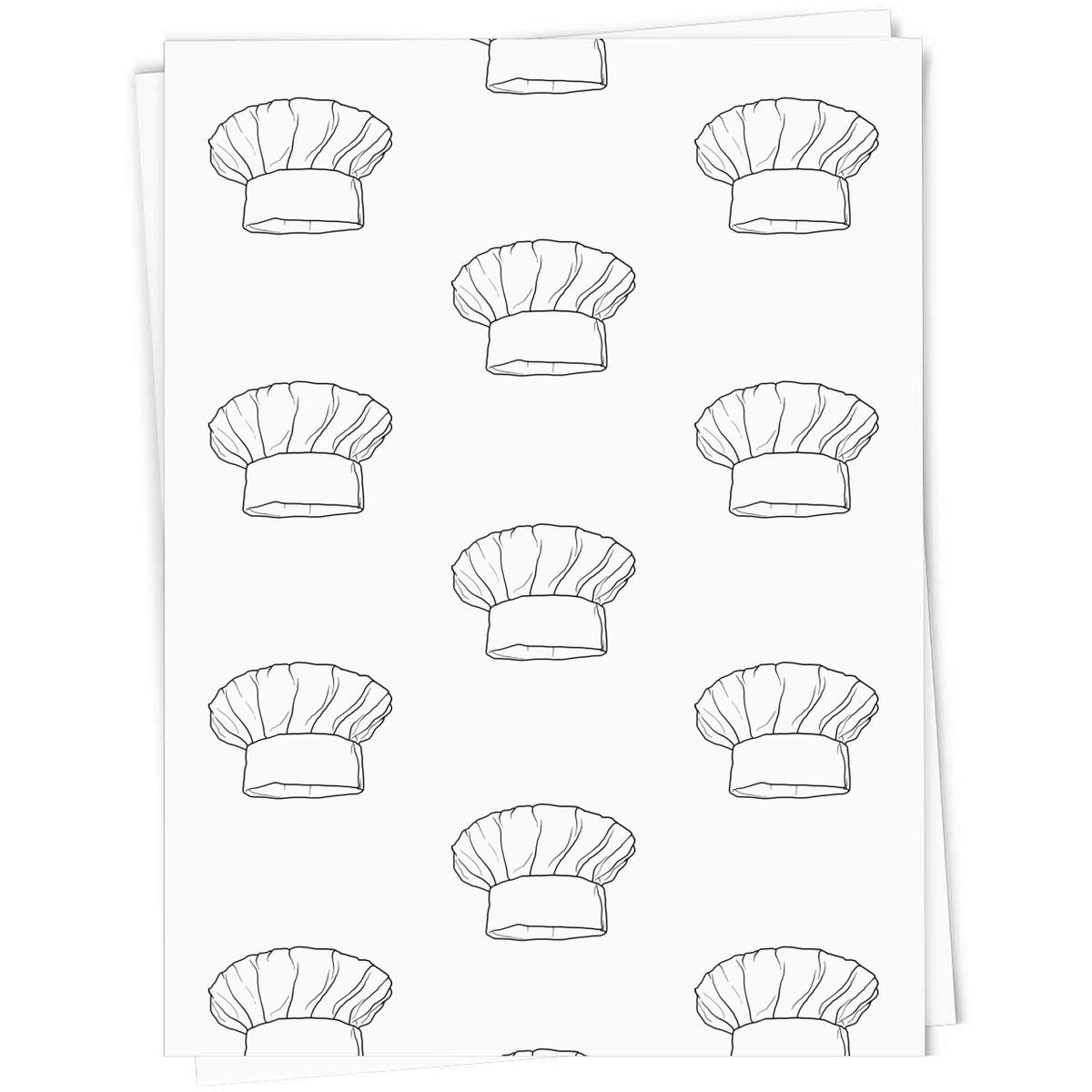 5 x A1 'Chef's Hat' Gift Wrap  / Wrapping Paper Sheets (GI00024404)