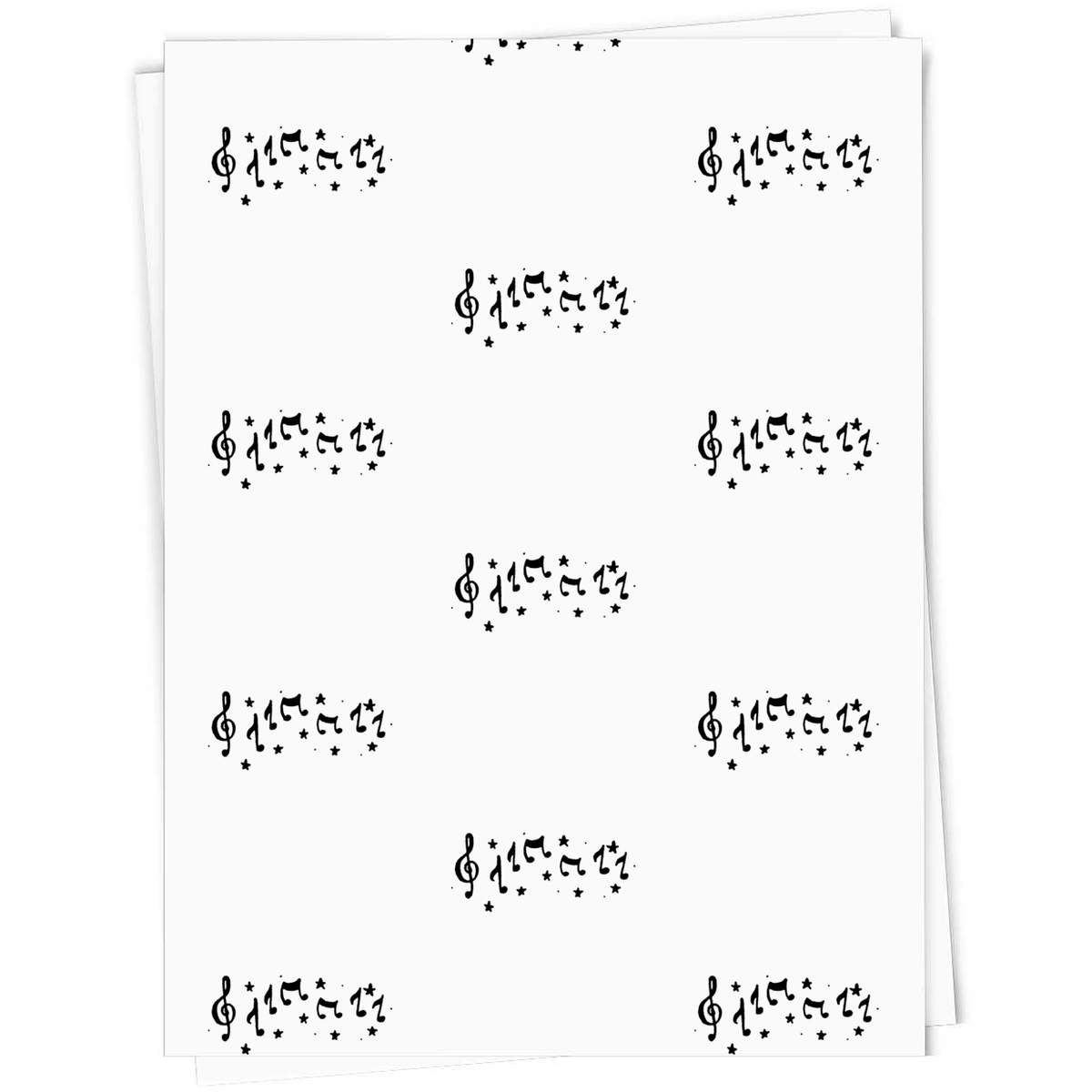 5 x A1 'Music Notes' Gift Wrap  / Wrapping Paper Sheets (GI00053829)