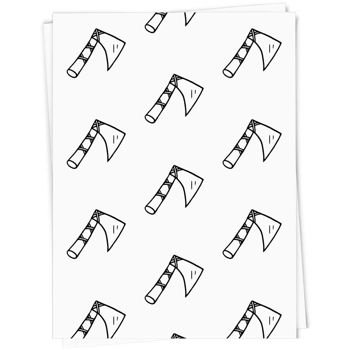 5 x A1 'Hand Axe' Gift Wrap  / Wrapping Paper Sheets (GI00057018)