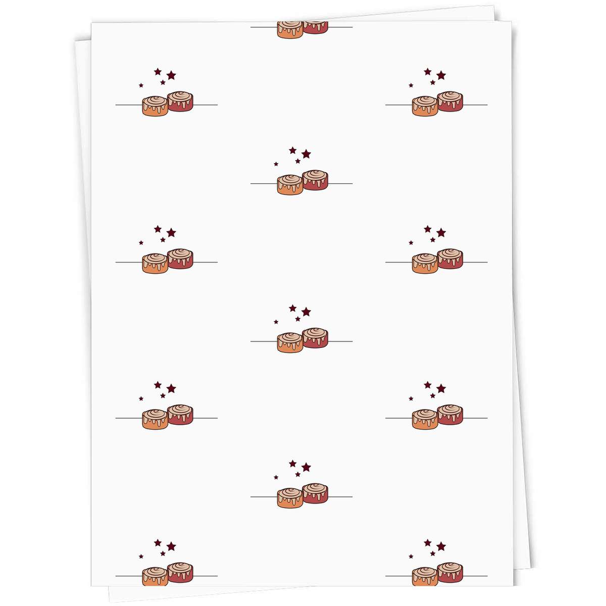 5 x A1 'Cinnamon Rolls' Gift Wrap  / Wrapping Paper Sheets (GI00067094)