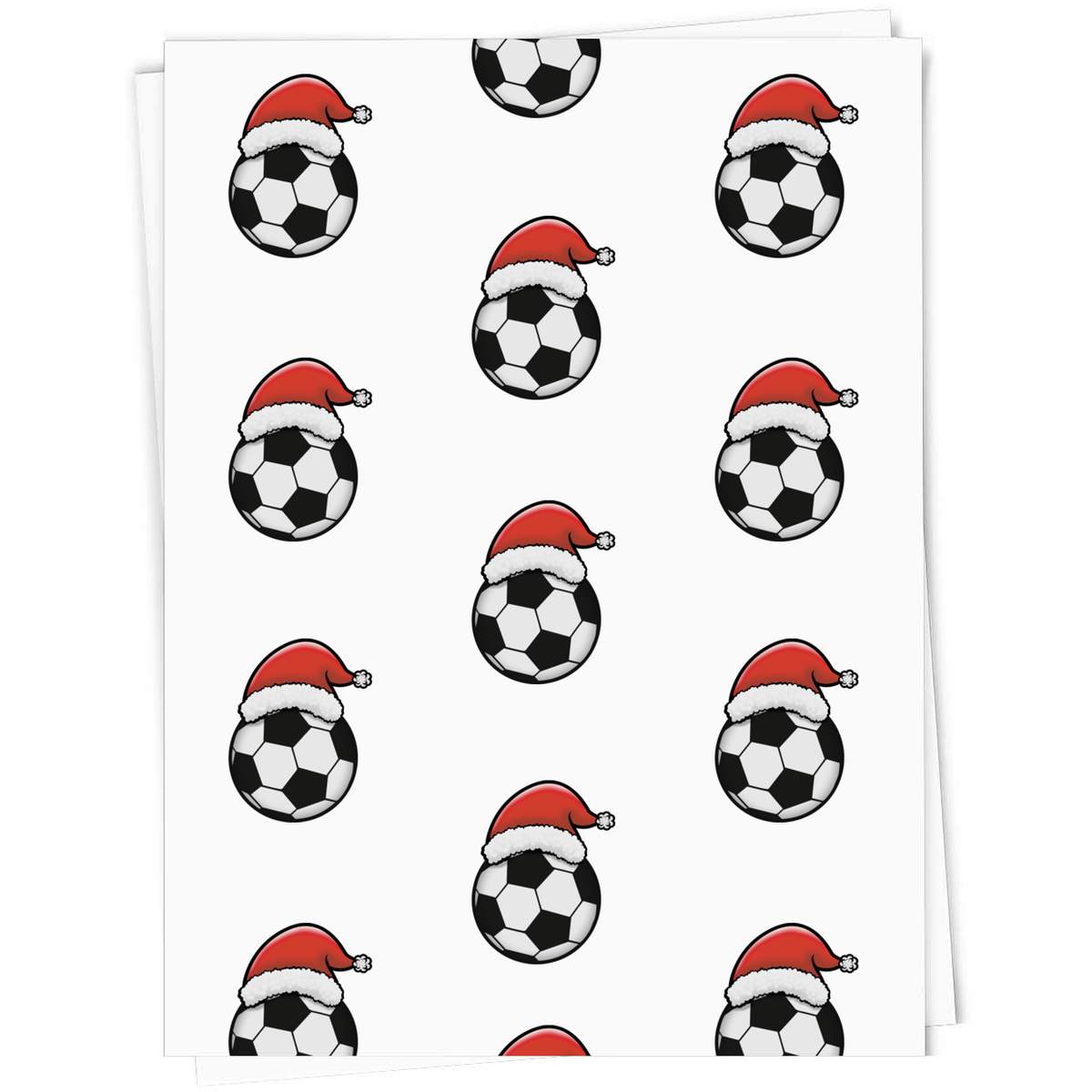5 x A1 'Christmas Football' Gift Wrap  / Wrapping Paper Sheets (GI00080966)