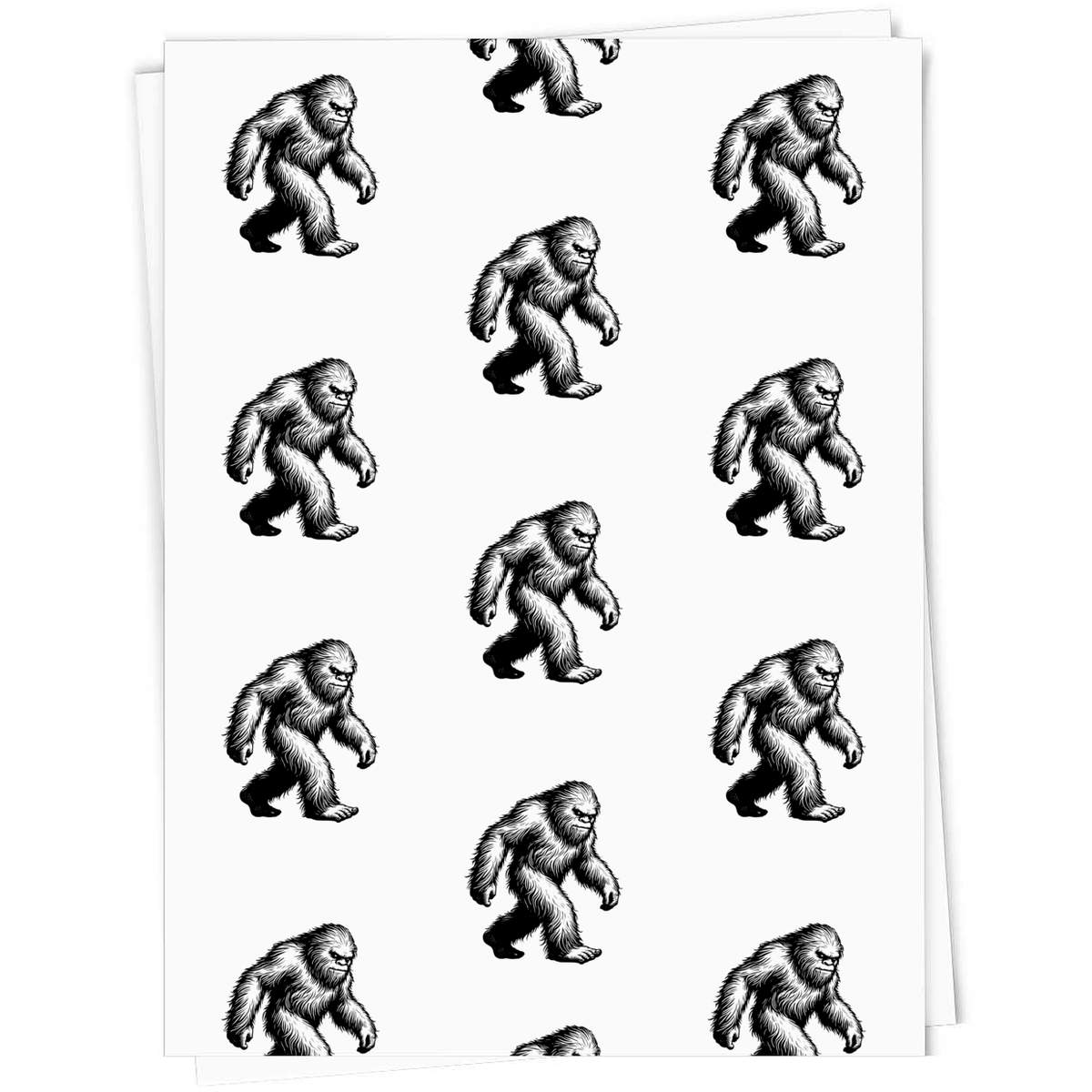 5 x 'Sasquatch' Gift Wrapping Paper Sheets - 91cm x 61cm - Present Paper for Birthdays, Christmas and Special Occasions (GI00088685)