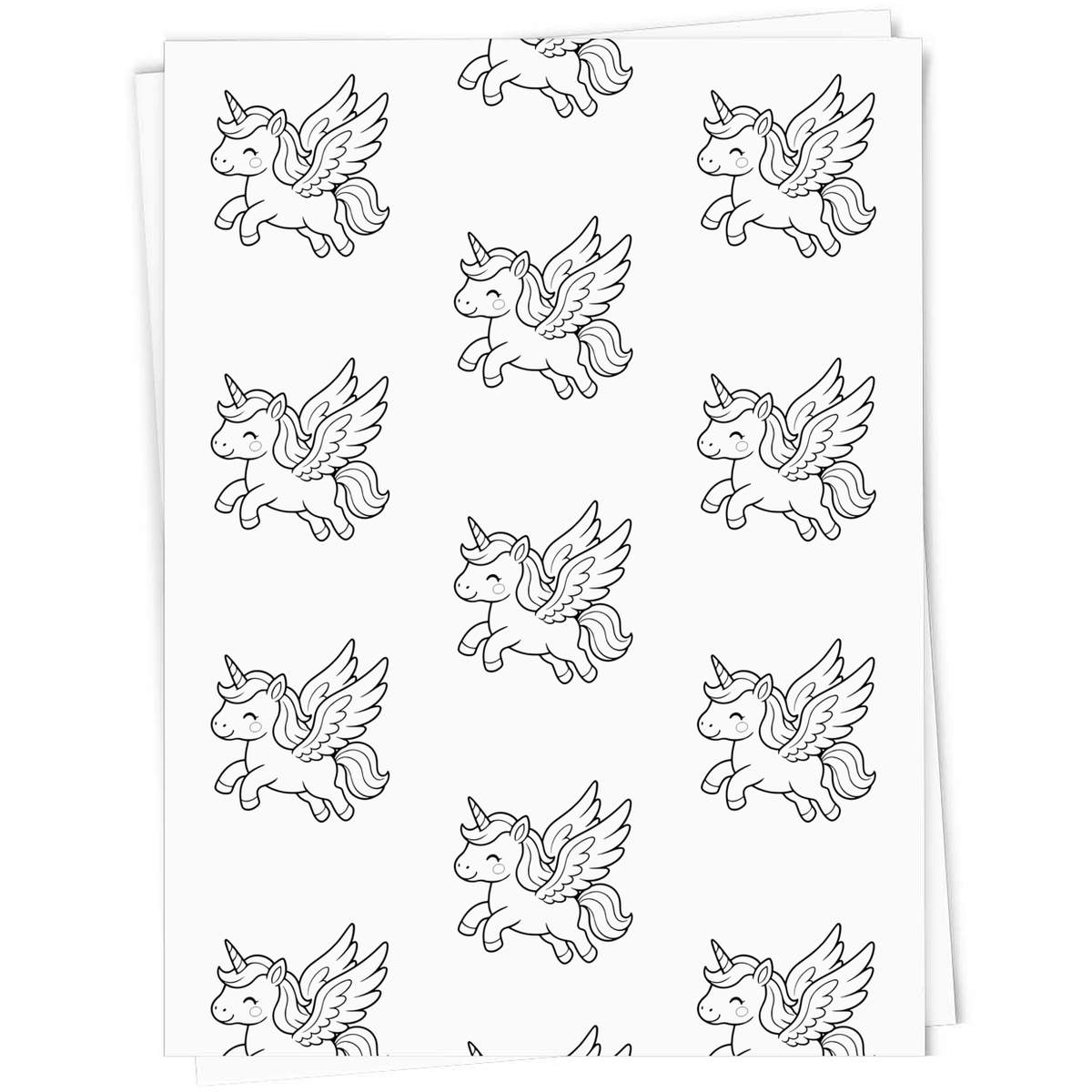 5 x A1 'Winged Unicorn' Gift Wrap  / Wrapping Paper Sheets (GI00121065)