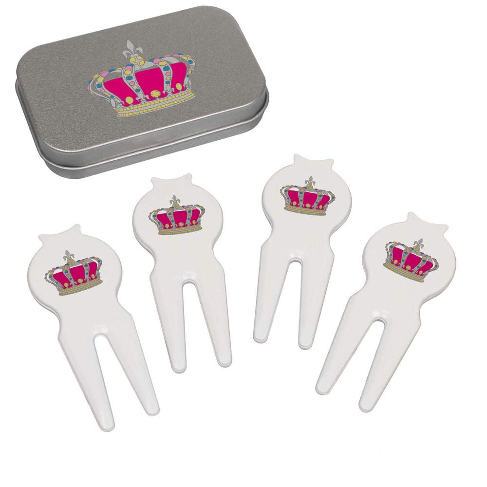 'Crown' Golf Divot Tool / Repair Fork Gift Set (GO00040835)