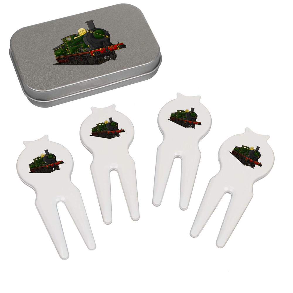 'Golden Arrow Steam Train' Golf Divot Tool / Repair Fork Gift Set (GO00041283)