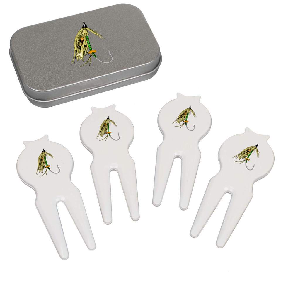 'Fishing Fly' Golf Divot Tool / Repair Fork Gift Set (GO00042091)