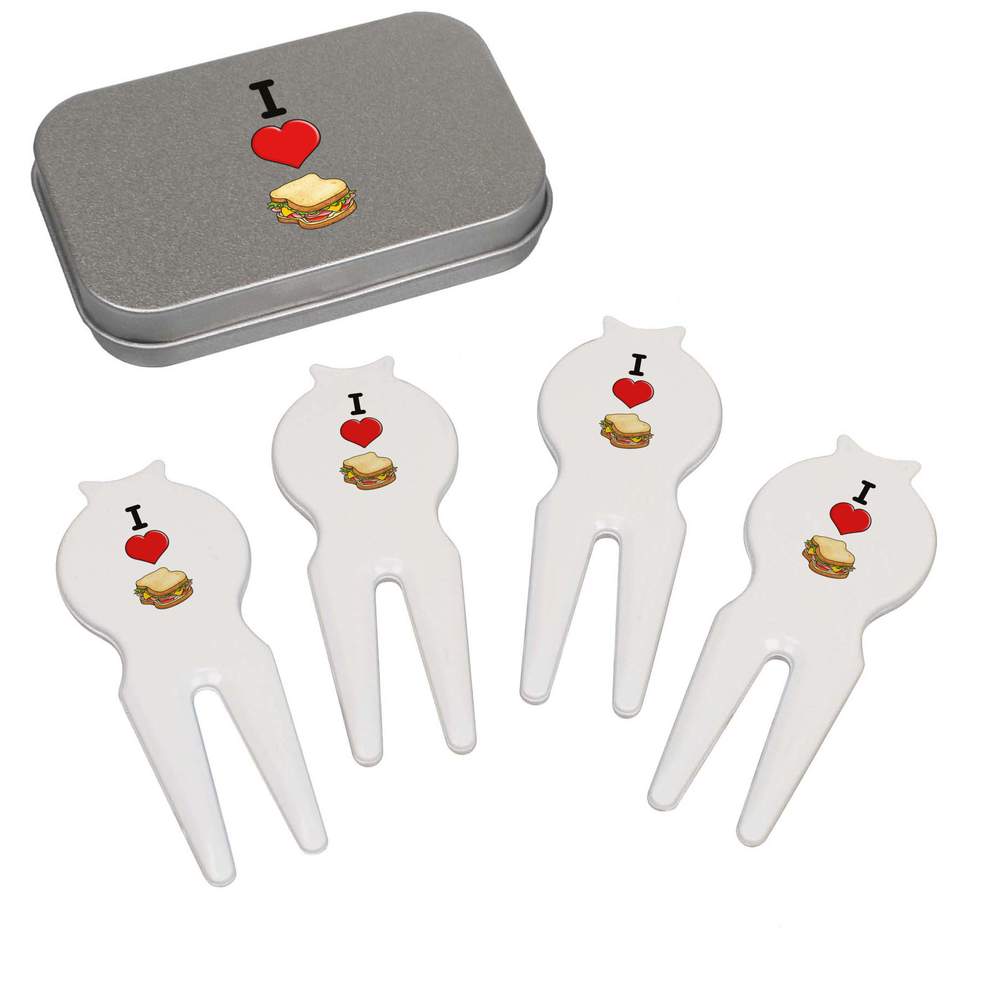 'I Love Sandwiches' Golf Divot Tool / Repair Fork Gift Set (GO00053486)