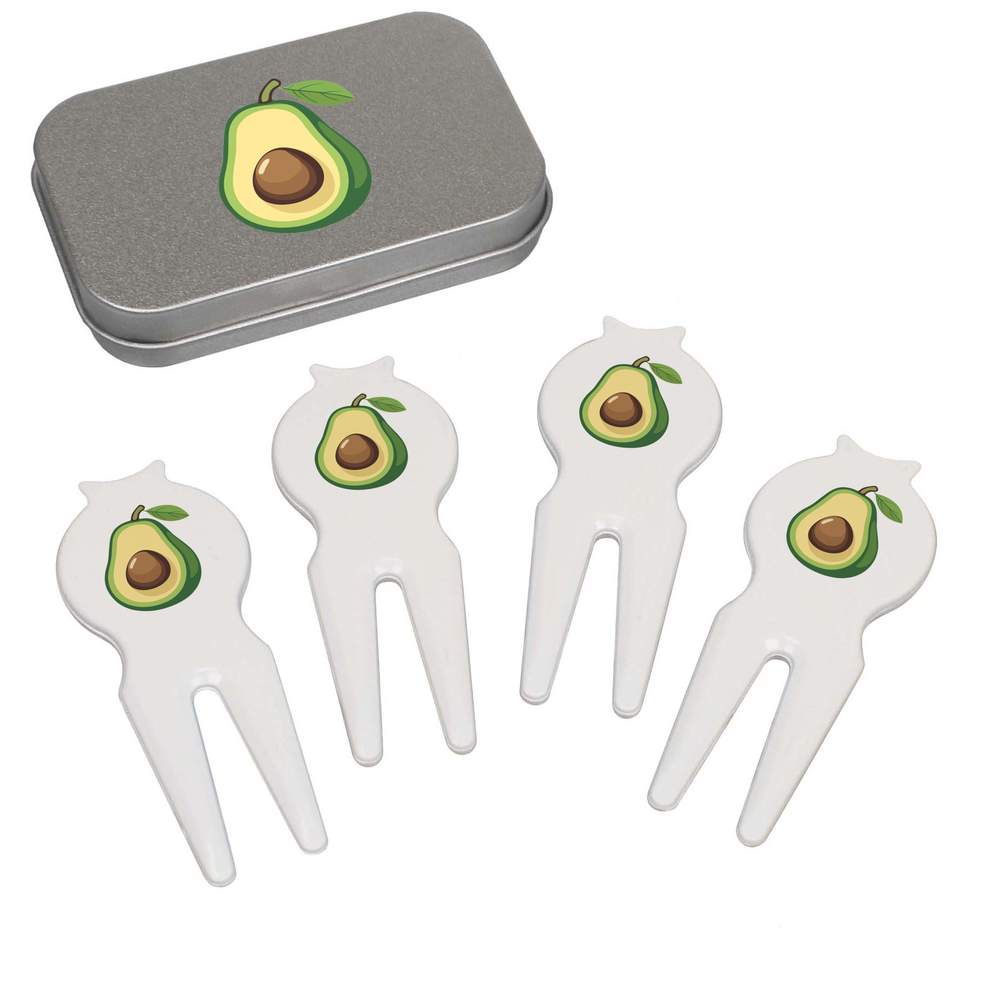 'Simplistic Avocado Half' Golf Divot Tool / Repair Fork Gift Set (GO00060947)