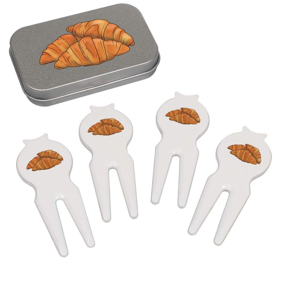 'Croissant Pastries' Golf Divot Tool / Repair Fork Gift Set (GO00061898)