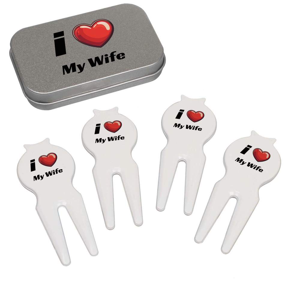 'I Love My Wife' Golf Divot Tool / Repair Fork Gift Set (GO00067202)