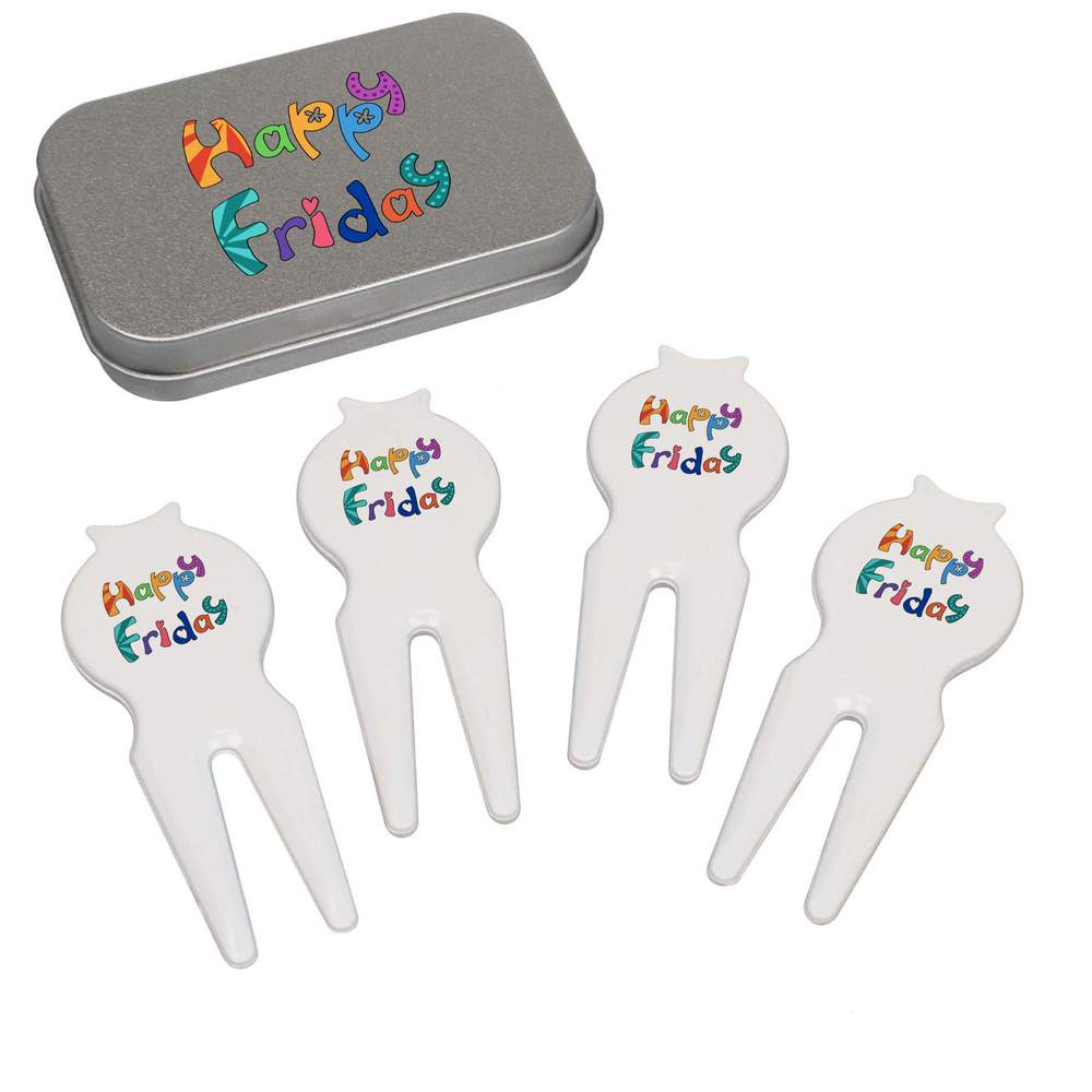'Happy Friday' Golf Divot Tool / Repair Fork Gift Set (GO00067953)