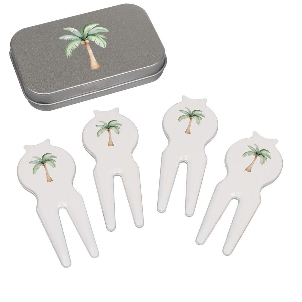 'Cute Palm Tree' Golf Divot Tool / Repair Fork Gift Set (GO00070005)