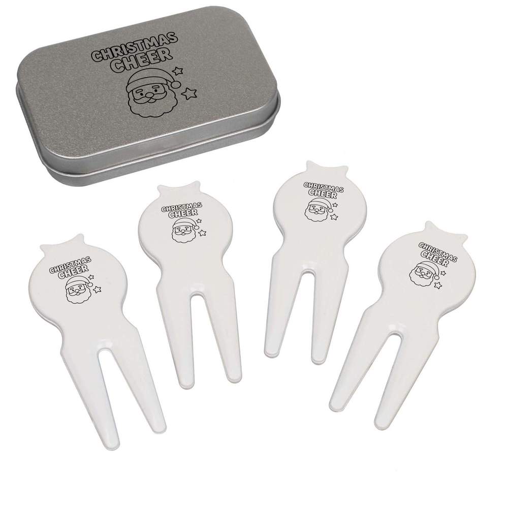 'Christmas cheer' Golf Divot Tool / Repair Fork Gift Set (GO00071858)