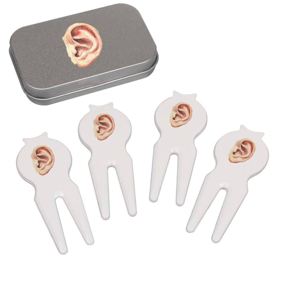 'Human Ear' Golf Divot Tool / Repair Fork Gift Set (GO00072188)
