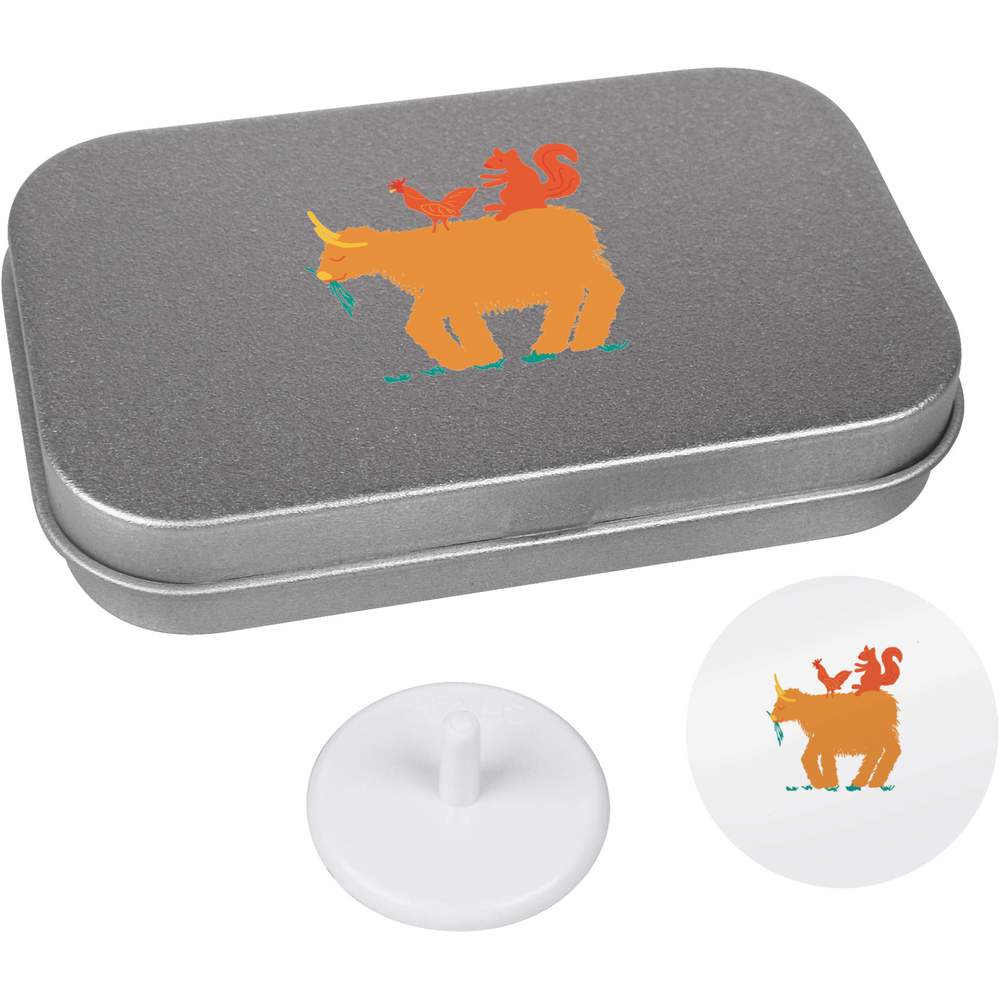 'Highland calf with squirrel and hen' Golf Markers Gift Set (GO00074623)