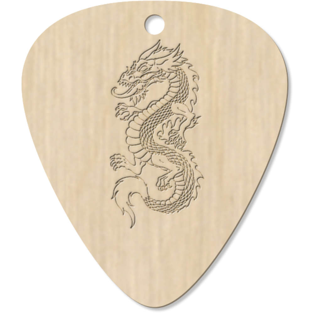 7 x 'Chinese Dragon' Guitar Picks / Pendants (GP00000409)