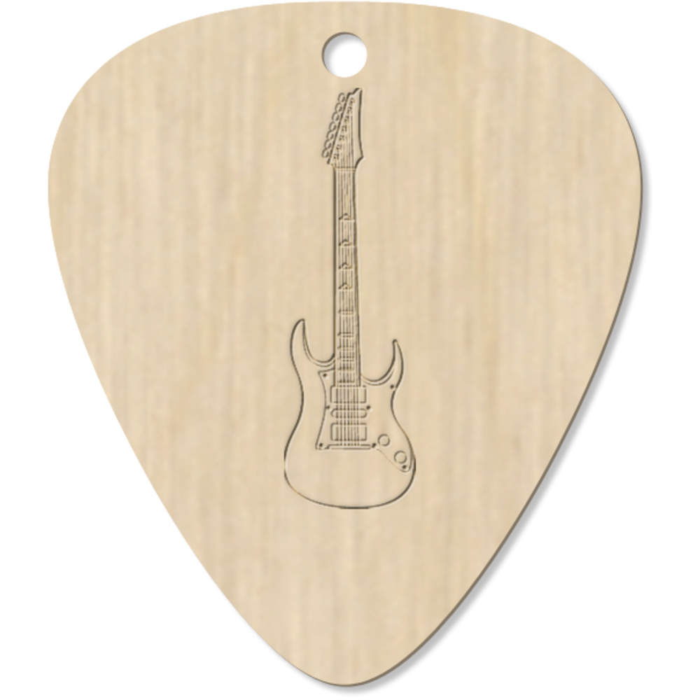 7 x 'Guitar' Guitar Picks / Pendants (GP00000607)