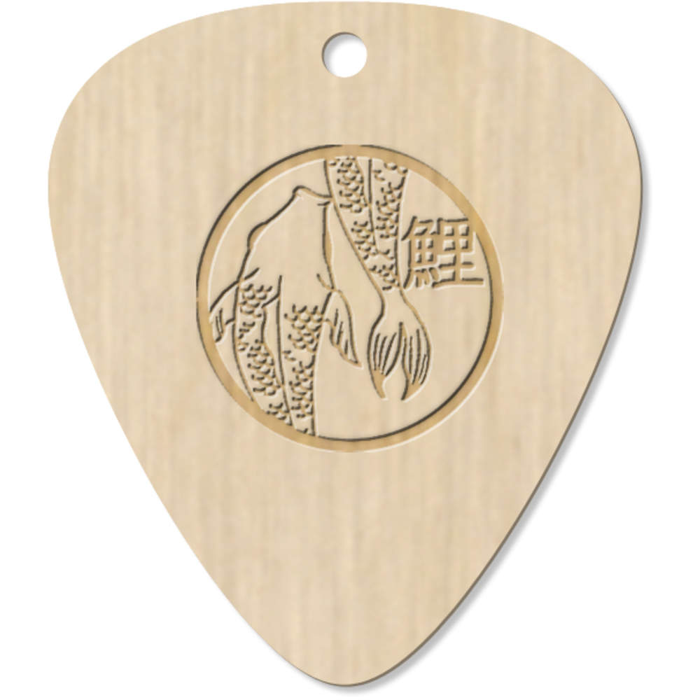 7 x 'Japanese Fish' Guitar Picks / Pendants (GP00000767)