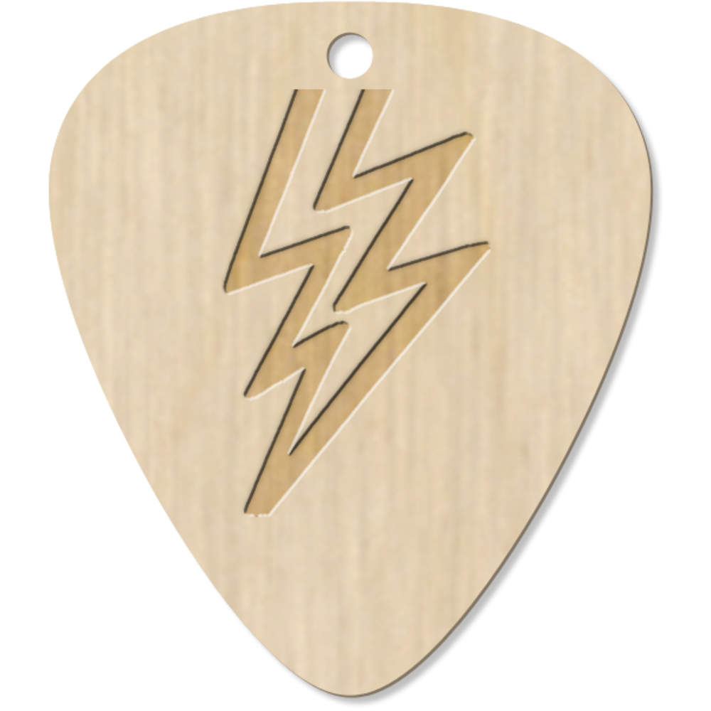 7 x 'Lightning Bolt' Guitar Picks / Pendants (GP00001188)