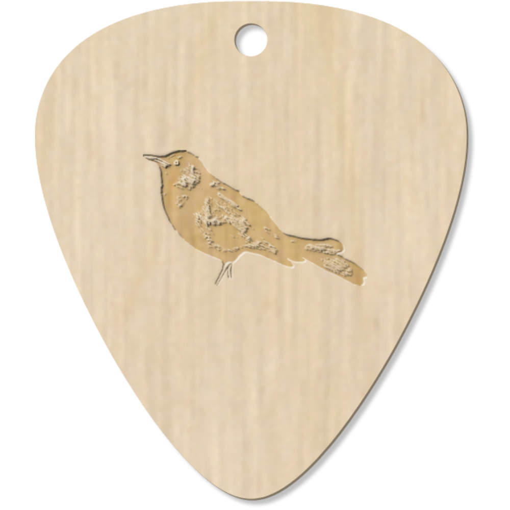 7 x 'Blackbird' Guitar Picks / Pendants (GP00001539)