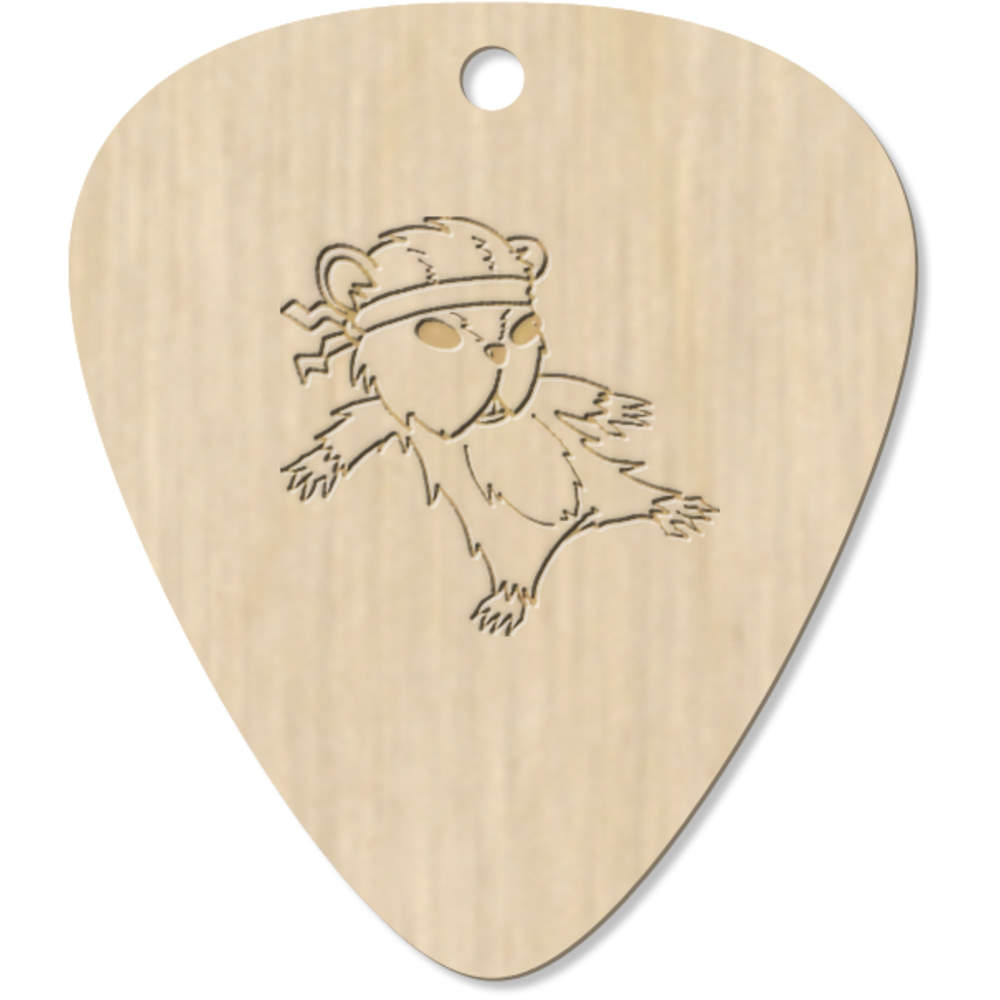 7 x 'Kung Fu Hamster' Guitar Picks / Pendants (GP00001812)