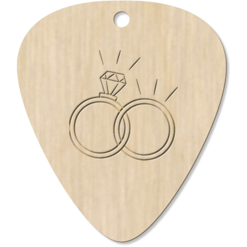 7 x 'Wedding Rings' Guitar Picks / Pendants (GP00003407)